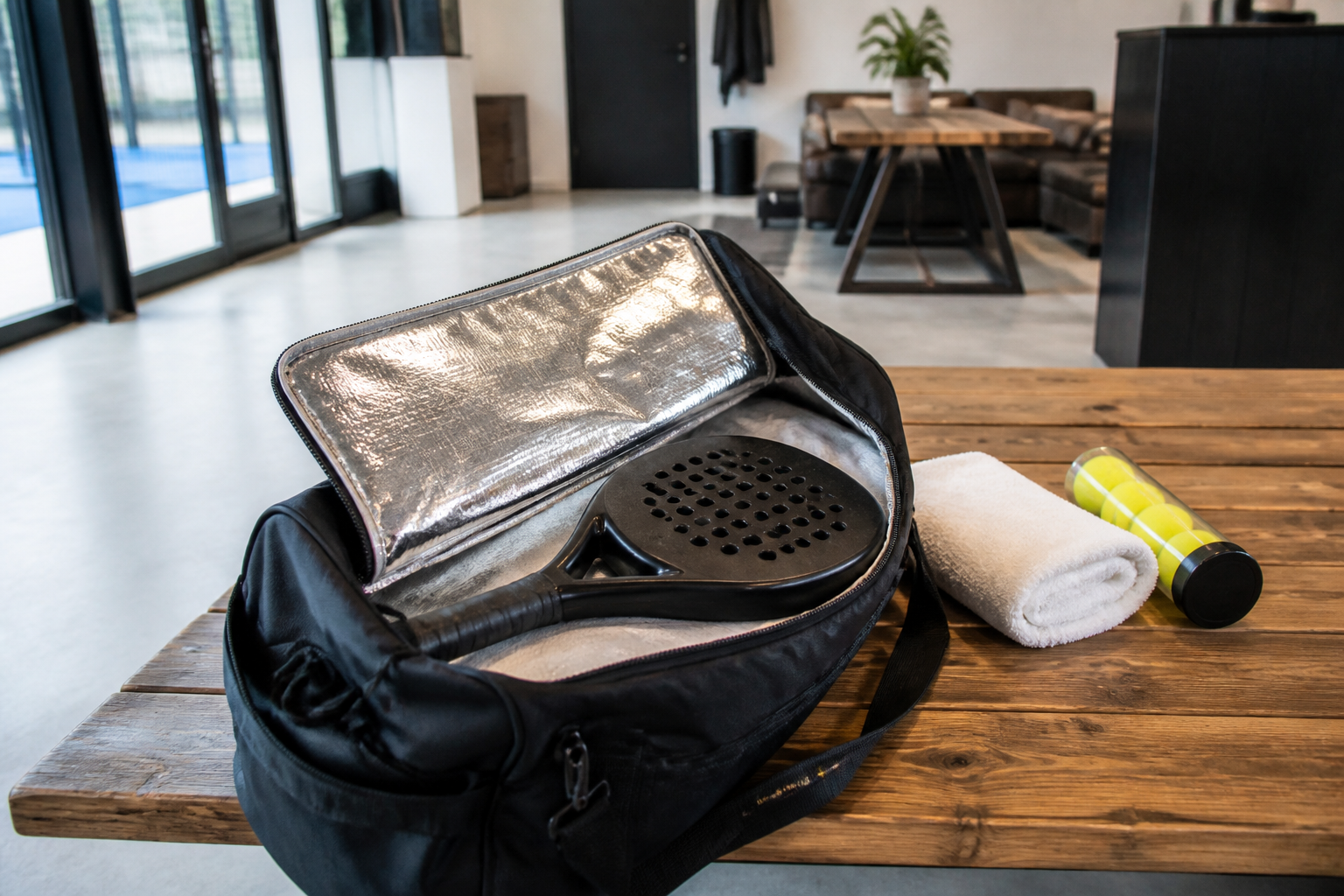 Een thermische padeltas die optimale bescherming biedt voor de levensduur van sportmateriaal.